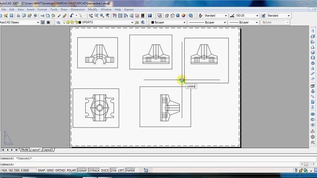 Convert 3D Model Drawing to 2D Drawing - AutoCAD 2007 смотреть онлайн
