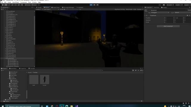 Урок по unity. Создание местности и генерация зомби!!!#5 смотреть онлайн