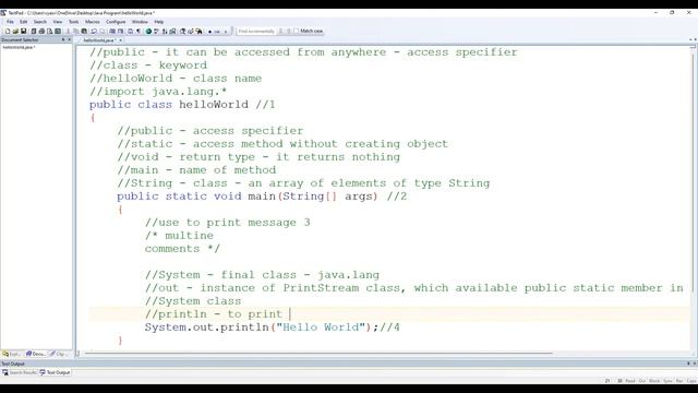 First Java Program with Detailed Explanation | Java Tutorial for Beginners | Java Programming смотреть онлайн