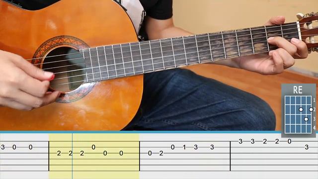 Los Pollitos Dicen Pio Pio Pio / Guitarra Tutorial / Fácil / Cover / Tabs смотреть онлайн