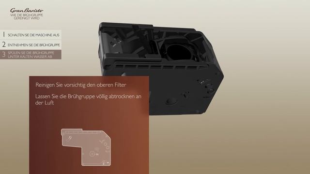 Reinigung Brühgruppe Saeco GranBaristo Kaffeevollautomat HD8965, HD8964 und HD8966 смотреть онлайн
