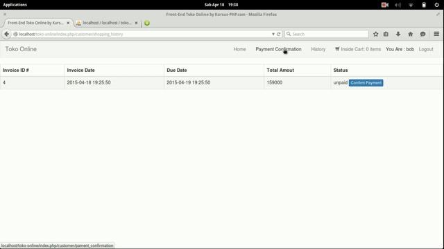Toko Online - Part 11 Shopping History and Payment Confirmation смотреть онлайн