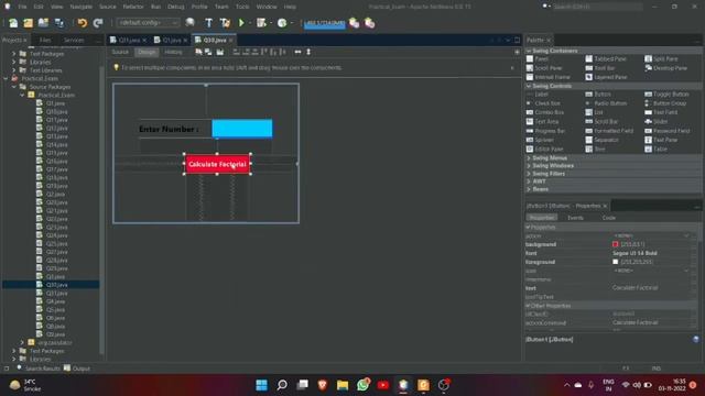 Q30 Java Pratical - GUI Factorial Calculator смотреть онлайн