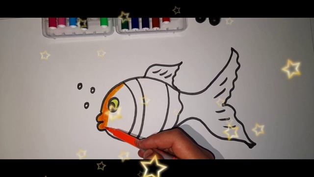 Bolalar uchun baliq rasm chizish | Drawing fish for kids | Рисование рыбок для детей смотреть онлайн