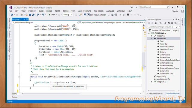 C# S4E9 : HTTP Flurl - ListView JSON смотреть онлайн