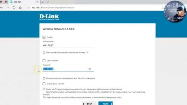 dlink dsl 224 configuration.