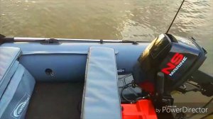 Лодка НДНД ХАНТЕР 320 ЛКА с мотором NS 9.8 л.с. Объективно и по факту от первого лица.