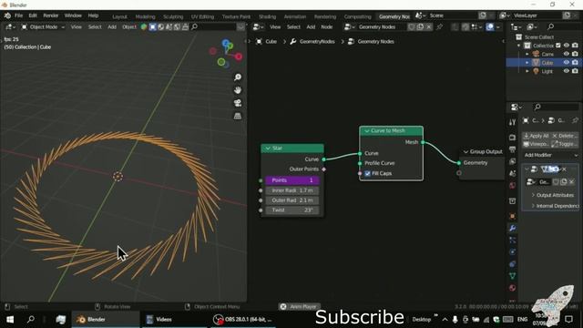 Blender Star Geo Node смотреть онлайн