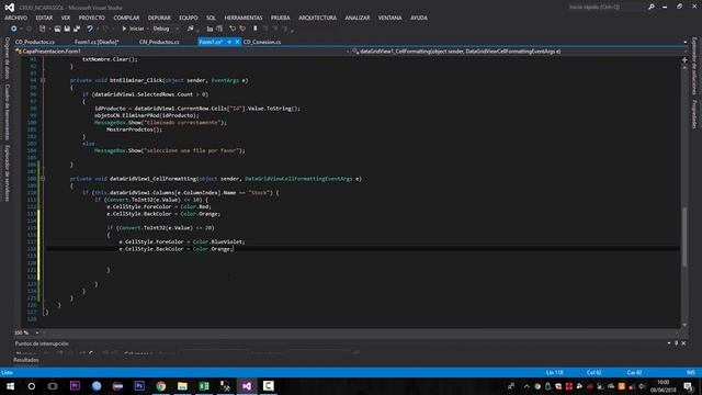 Formato Condicional a Columnas-Celdas- DataGridView C#, VB.Net (Bajo Stock- Rojo) смотреть онлайн