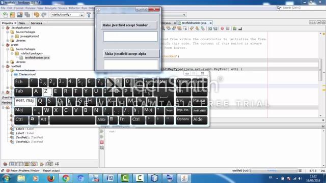 JAVA : TextField Accept Number Netbeans смотреть онлайн