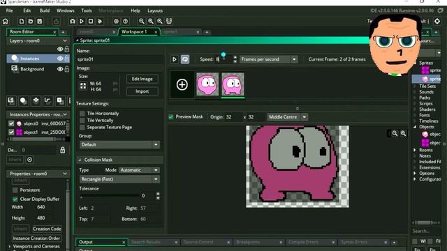 Game maker Studio 2 - drag and drop - Basic movement - Part 5 ( Change frame rate 60 FPS ) DnD смотреть онлайн
