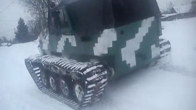 Самодельный вездеход Уаз на гусеницах зима 2 смотреть онлайн