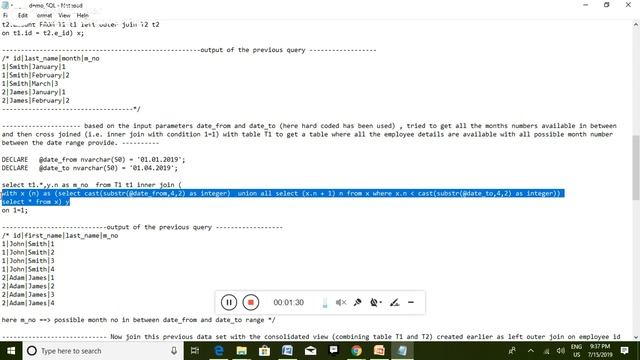 SQL Query Code Demo1 смотреть онлайн