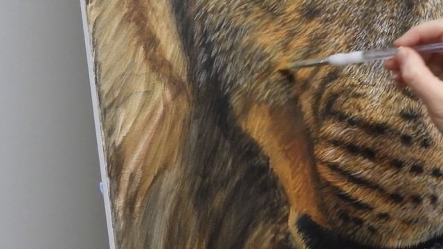 Pro Tips for Painting LIONS || Amber Painting a Lion in ACRYLICS || TIME-LAPSE смотреть онлайн