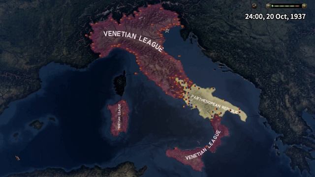 ITALY BATTLE ROYALE | Hoi4 Magna Europa Timelapse смотреть онлайн