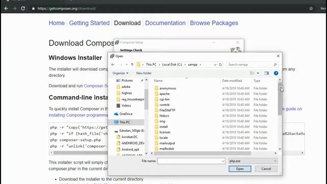 Install Composer on Windows 10 with Xampp смотреть онлайн