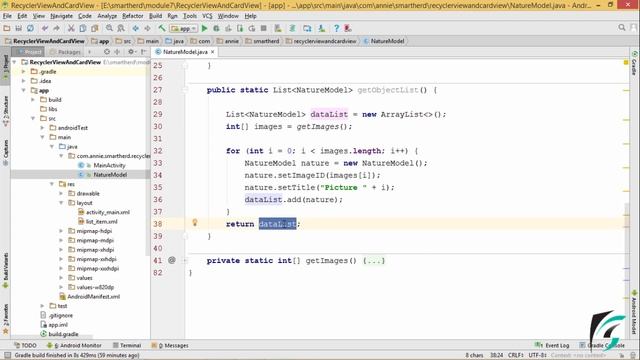 #9.2 Android Recycler View with Card View example. Implementation | Flexible ListView смотреть онлайн