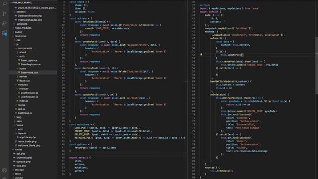 PHP Laravel Rest API With VueJS Vuex DELETE PUT ( PART 15 ) смотреть онлайн