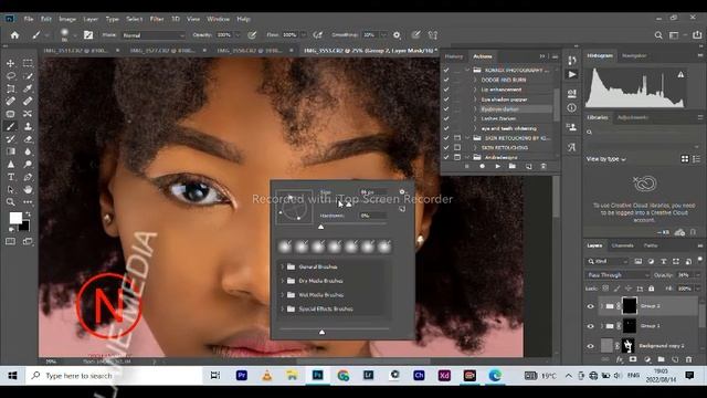 How i Smooth skin using my skin retouching action pack in Photoshop | Skin Retouching Tutorial смотреть онлайн