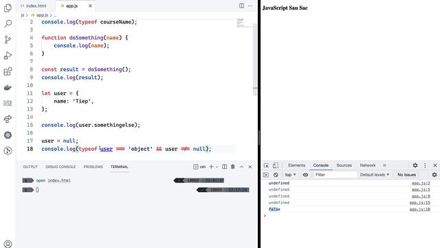 JavaScript Sâu Sắc - Null & Undefined смотреть онлайн
