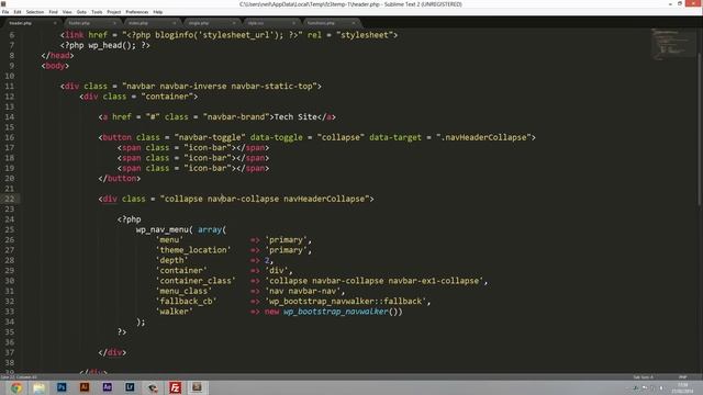 Make a WordPress theme with Bootstrap 3 - Tutorial #6 смотреть онлайн