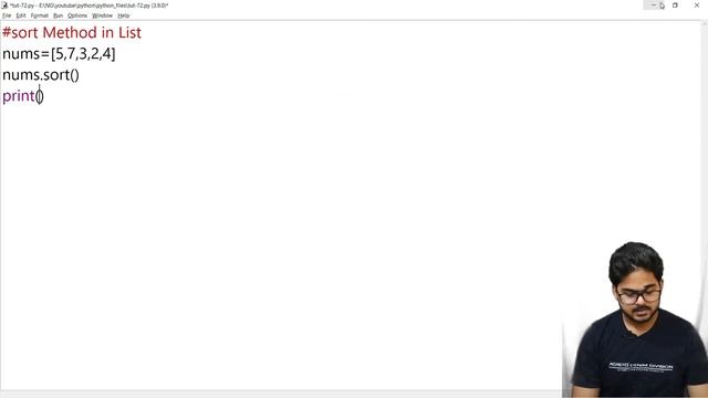 sort() Method in Python (Hindi) | Tutorial 72 смотреть онлайн