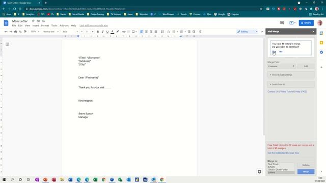Mail merge in Google. Google sheets to Google Docs. Mail Merge смотреть онлайн