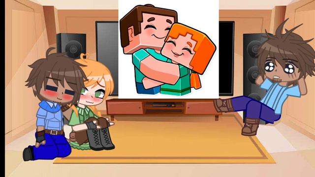Реакция на шип Alex x Steve minecraft смотреть онлайн
