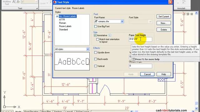 Autocad Tutorials - Using Text Styles and the Text Style Manager смотреть онлайн