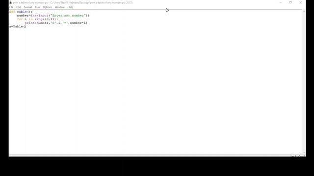 Print a table of any number in python смотреть онлайн