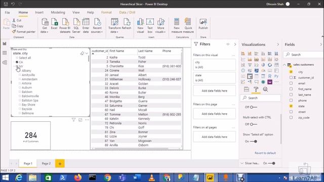 Create Hierarchy Slicer In Power BI Desktop