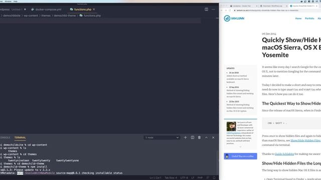 How to setup Wordpress using Docker on MacOS + How to create a child theme for twentytwentyone them смотреть онлайн