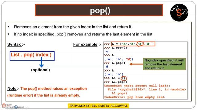 List Functions in Python | List Methods in Python | PART - 2 | CLASS 11 & 12 List Manipulation CBSE смотреть онлайн