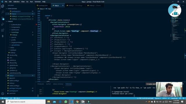 How to use Stack, Drawer and Bottom Tab of React Navigation in RN App | React Native | Hindi\Urdu смотреть онлайн