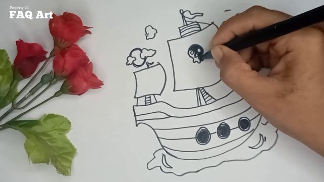 Drawing And Coloring A Pirate Ship | Рисование И Раскрашивание Пиратского Корабля смотреть онлайн