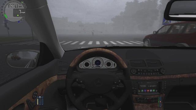 Mercedes-Benz E55 AMG W211 [ POV DRIVE | City Car Driving | Fog Driving | Logitech g29 смотреть онлайн