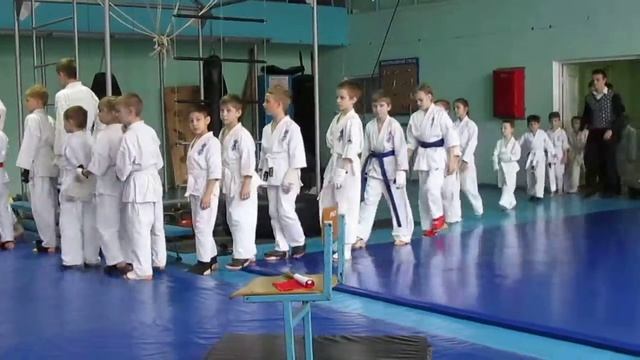 Каратэ киокушин. Построение перед соревнованиями. Декабрь 2015, г.Запорожье смотреть онлайн