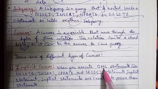Part-35: Query, Sub Query, Cursor- Implicit Cursor, Explicit Cursor in brief смотреть онлайн