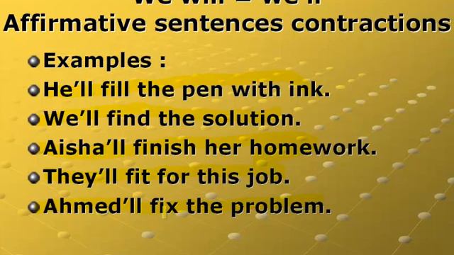 49 Future Simple negative مستقبل البسيط جمل المنفية و اختصارات смотреть онлайн