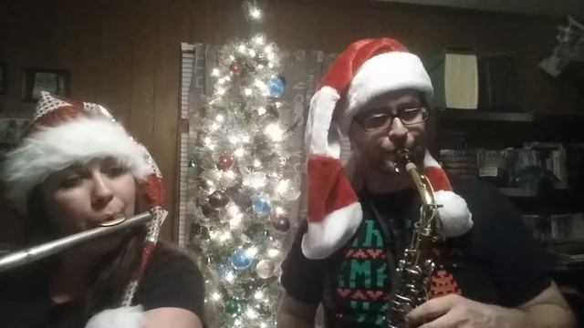 Flute and saxophone Christmas duet! смотреть онлайн
