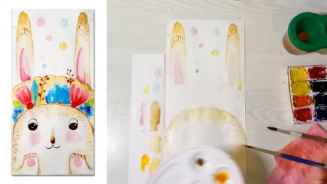 Зайчик акварелью смотреть онлайн