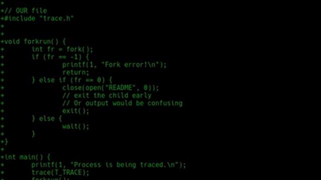 Adding trace() syscall to xv6 смотреть онлайн