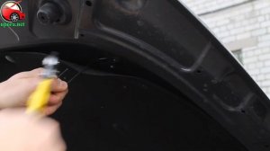 Установка упоров / амортизаторов капота на KIA Sportage 5 от upora.net