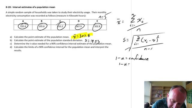 Statistics Module 8 - Interval Estimates of a Population Mean - Problem 8-1D смотреть онлайн