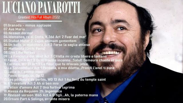 Luciano Pavarotti Greatest Hits Full Album - Luciano Pavarotti New Songs Playlist 2022