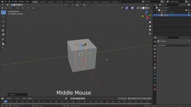 Boolean Modifier | Blender Tutorial смотреть онлайн
