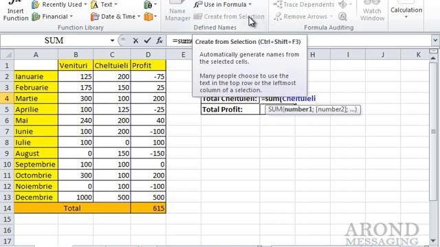 Using Excel 2010 - Add a Range Name to a Formula смотреть онлайн
