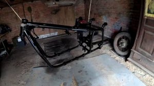 РАМА мотоцикла днепр мт Покраска  в ГАРАЖЕ