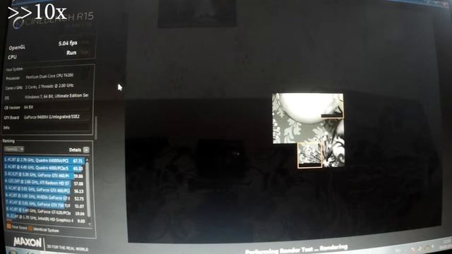 Intel T4200 (2Ghz) Cinebench R15 смотреть онлайн