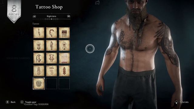 Assassin's Creed Valhalla JOMSVIKING Tattoo Set Showcase Character Customization Cosmetics смотреть онлайн